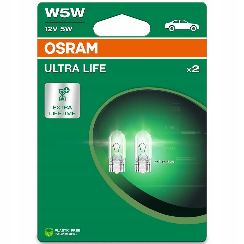 Osram W5W Ultra Life Żarówki Samochodowe z Wydłużoną Żywotnością 2 stuku
