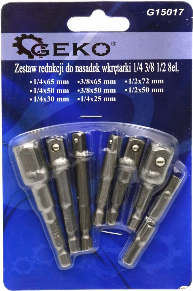 REDUKCJE ADAPTERY DO WKRĘTARKI NASADKI 1/4 3/8 1/2 PRZEJŚCIÓWKI HEX ADAPTER