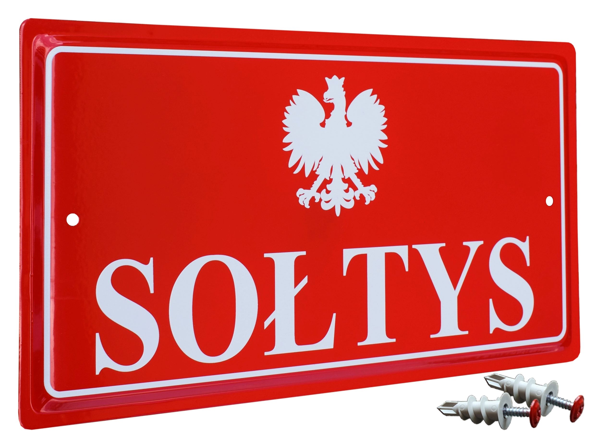 

Tabliczka Tablica Sołtys Metalowa nadruk Uv