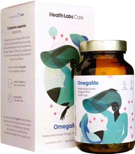 OmegaMe Omega 3 Epa Dha Olej z ryb 60kaps. Health Labs Kapsułki Odor Less
