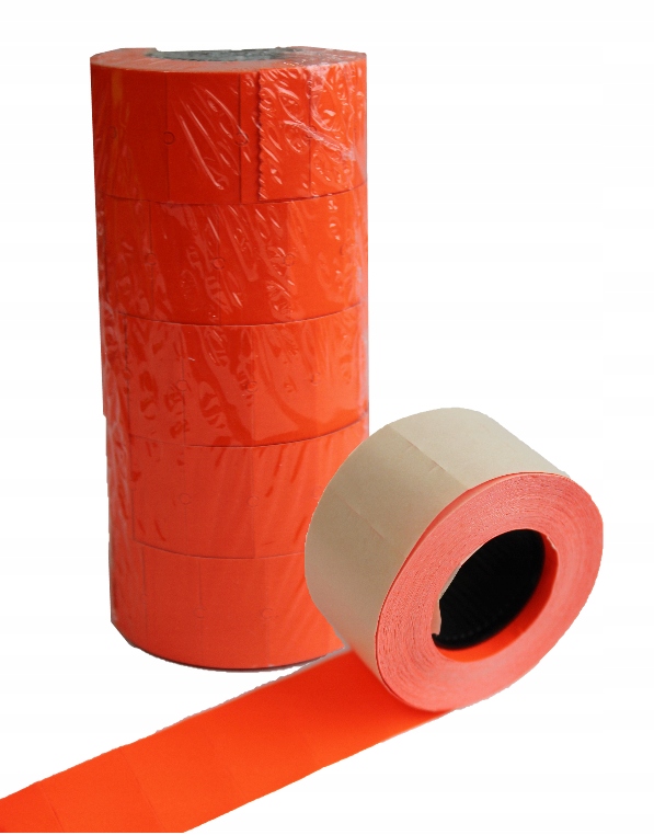 Taśma do metkownicy 22x12 proste boki czerwona 5'