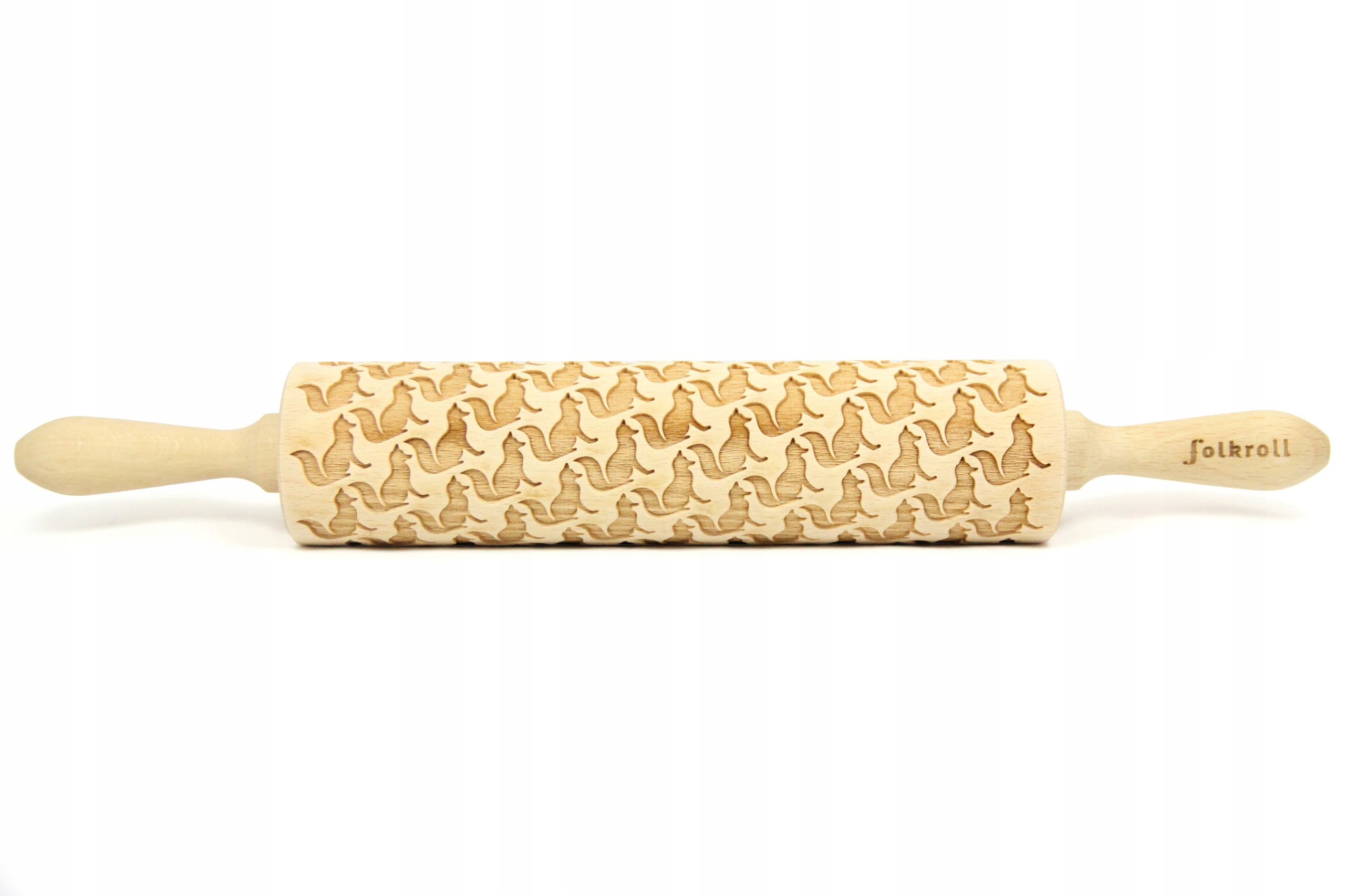 Wałek grawerowany wzór LISY, duży