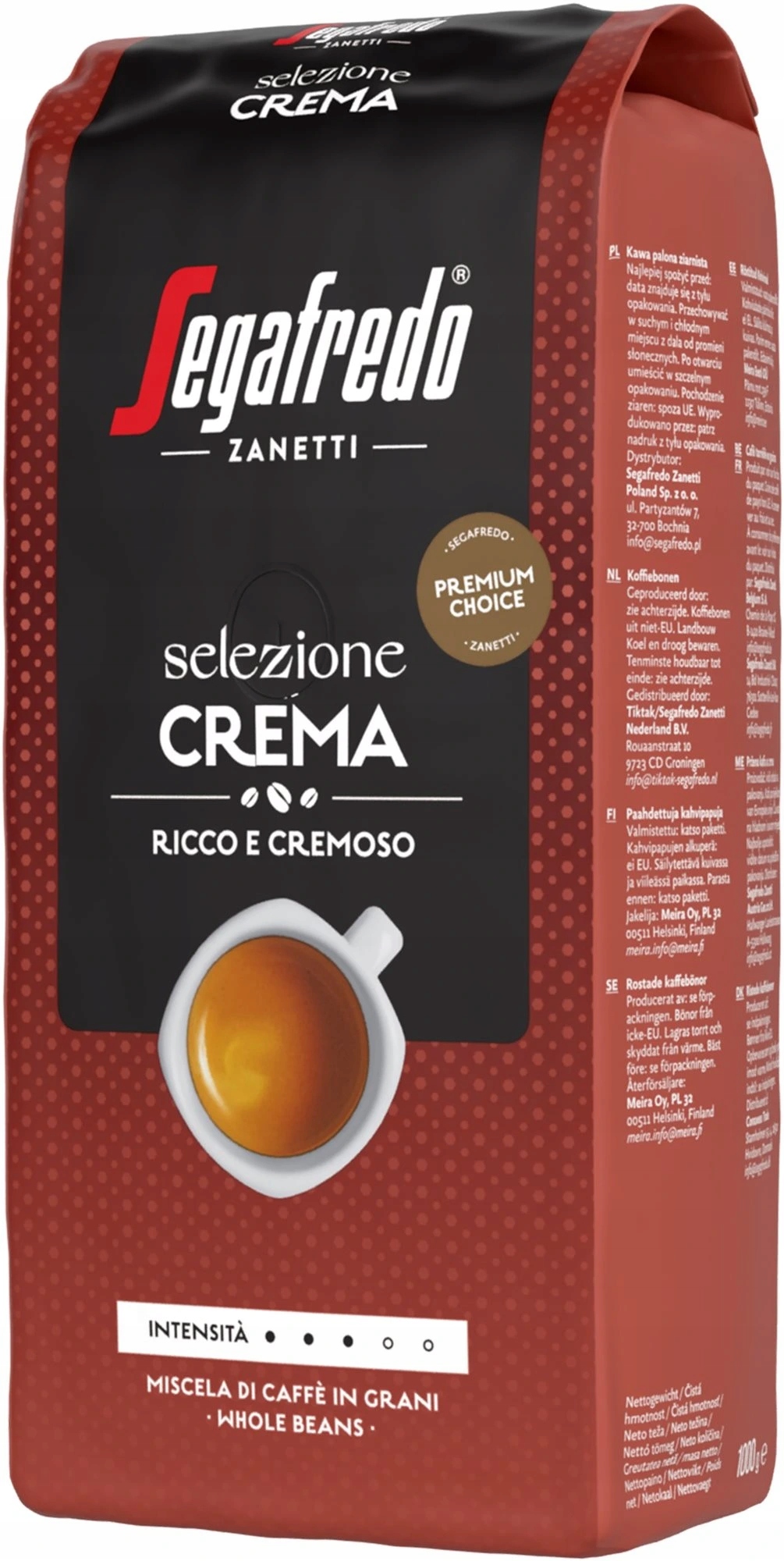 Levně Segafredo Selezione Crema, zrnková, 1000g