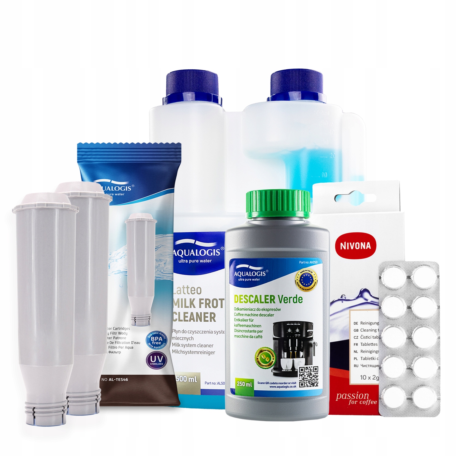 x2 Filtr do kávovaru Nivona AL-TES46 Odvápňovač Tekutina 1L Tablety