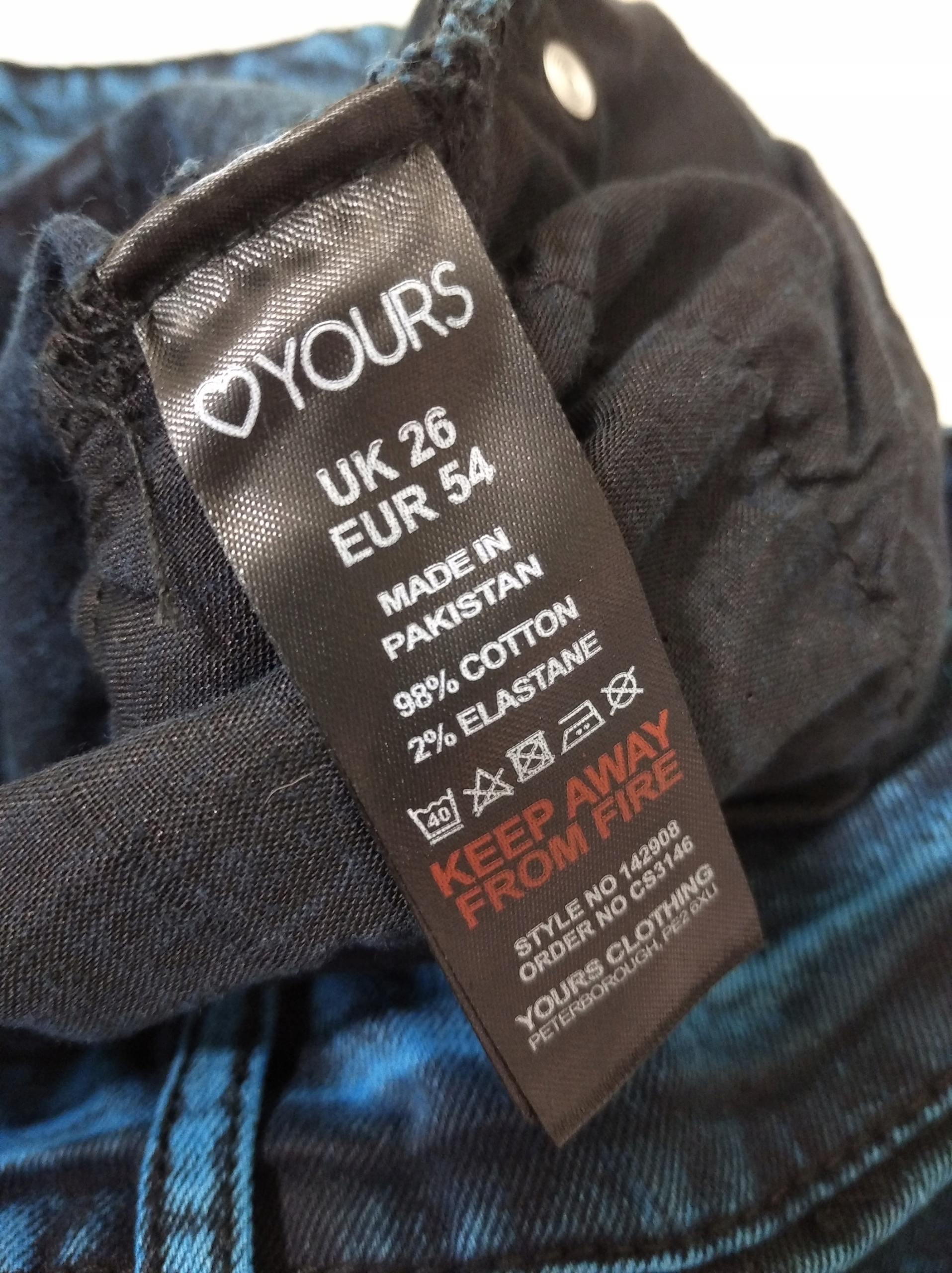 spodnie mom jeans elast ze streczem marmurek 54 Rozmiar 54