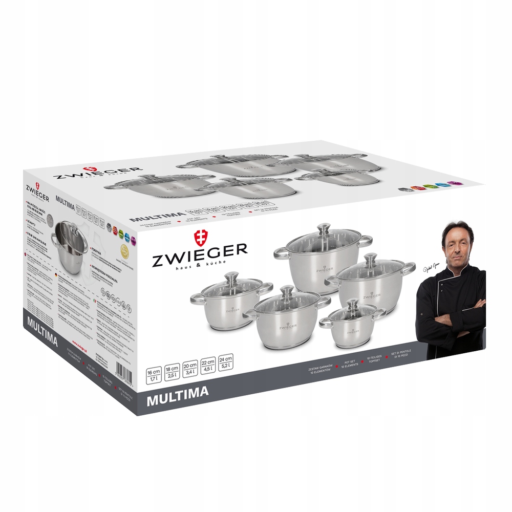 ZWIEGER MULTIMA - zestaw 5 garnków 10 elem.