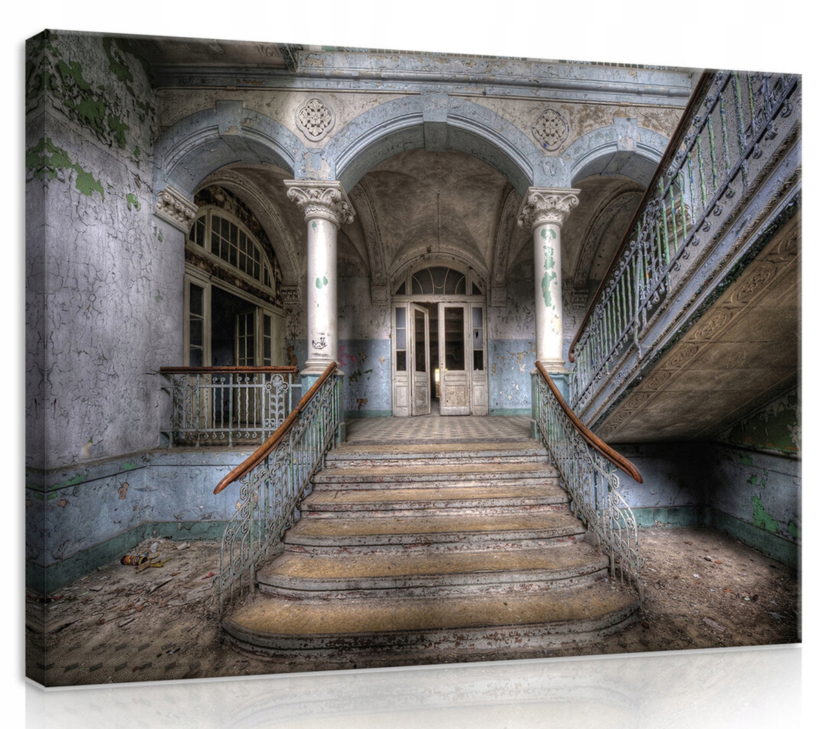Obraz Na Plátně Canvas 100x75 Budova Interiér Schody Vchod Architektura