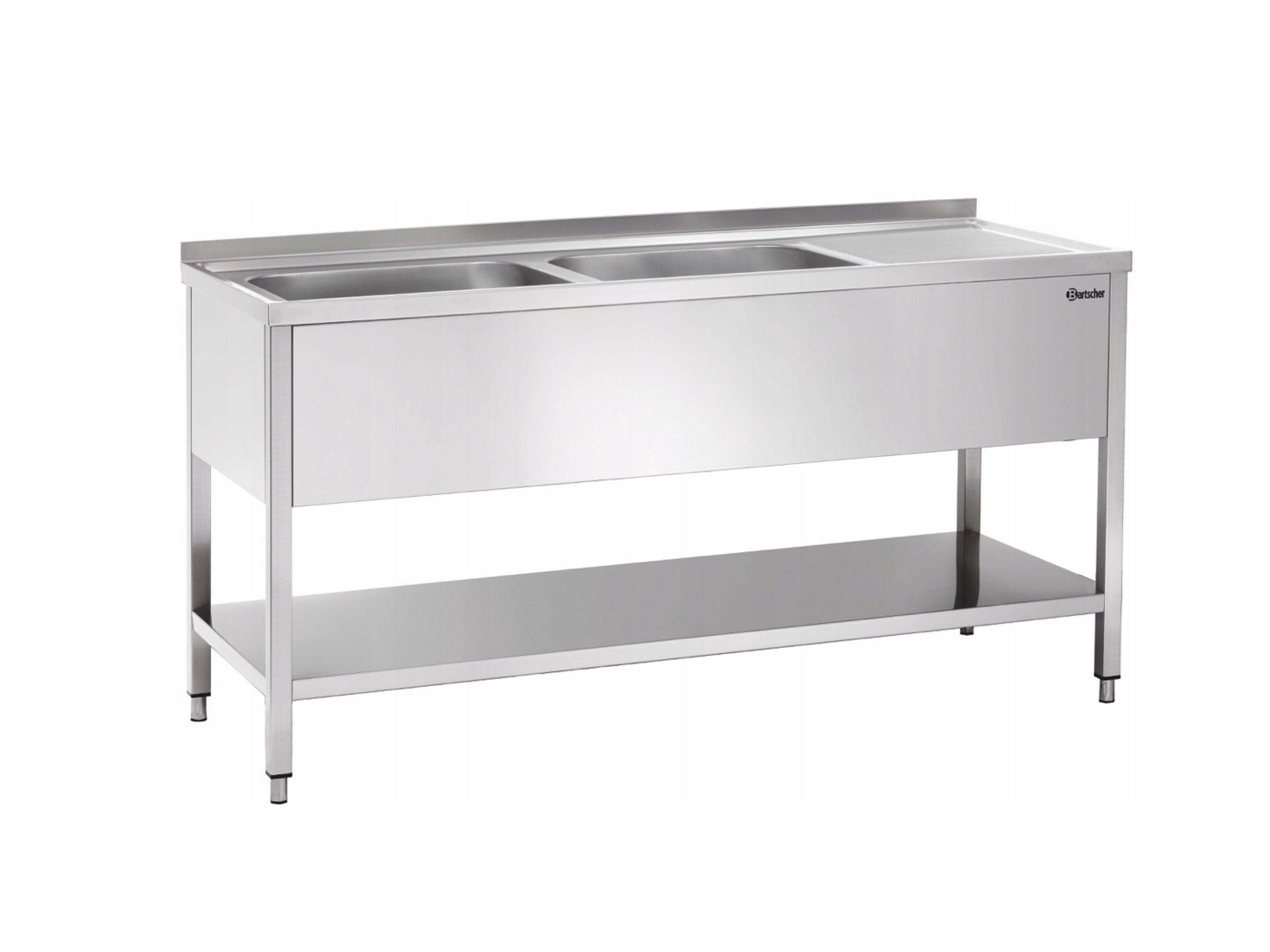 STÓŁ 180x70cm Z 2 ZLEWAMI I OCIEKACZEM PO PRAWO