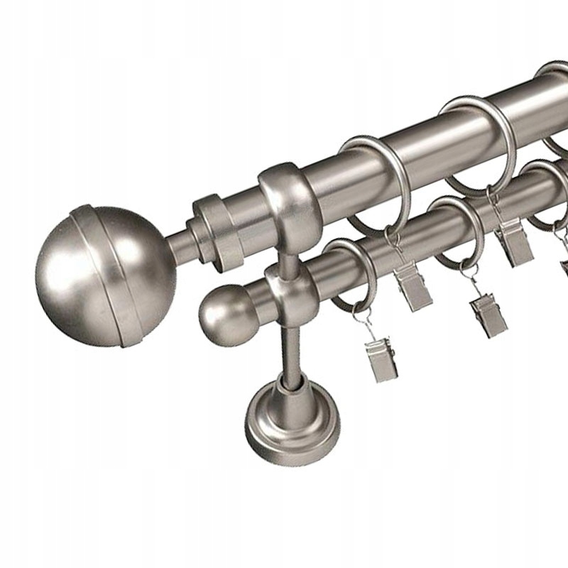 

Klasyczny karnisz Srebrny 440 cm 25+19