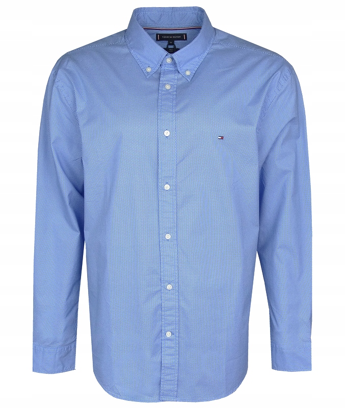 Tommy Hilfiger pánská košile, modrá, vzor, XXL