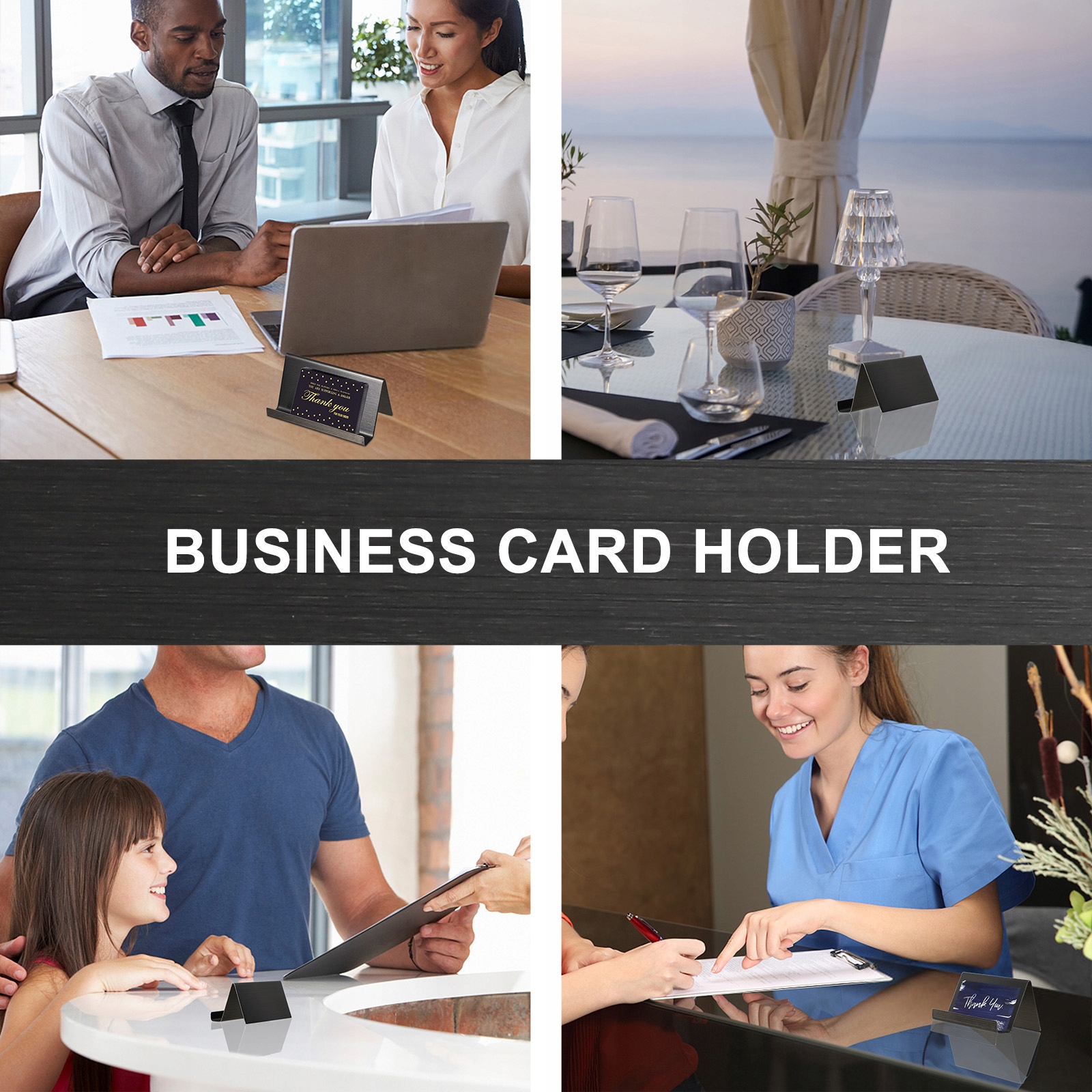 STOJAK NA WIZYTÓWKI STOJAK SZTALALOWY STAL Materiał inny