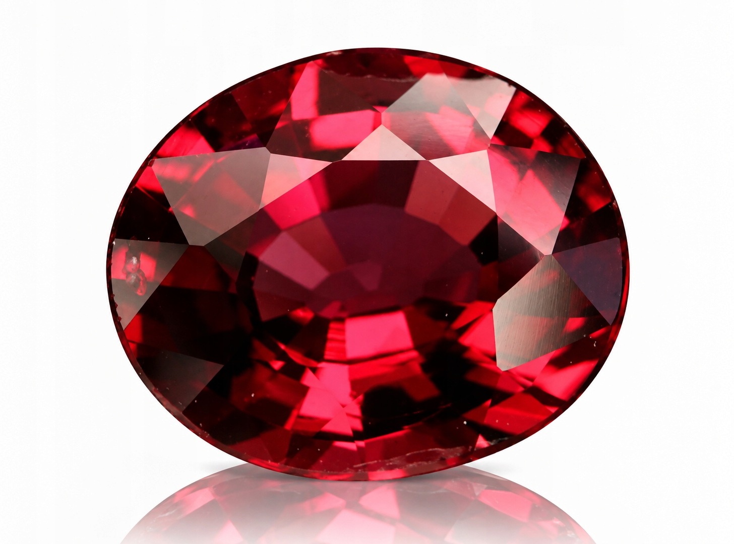 Přírodní granát Rodolit 1.49 ct Ovál Tanzanie certifikát Wbd