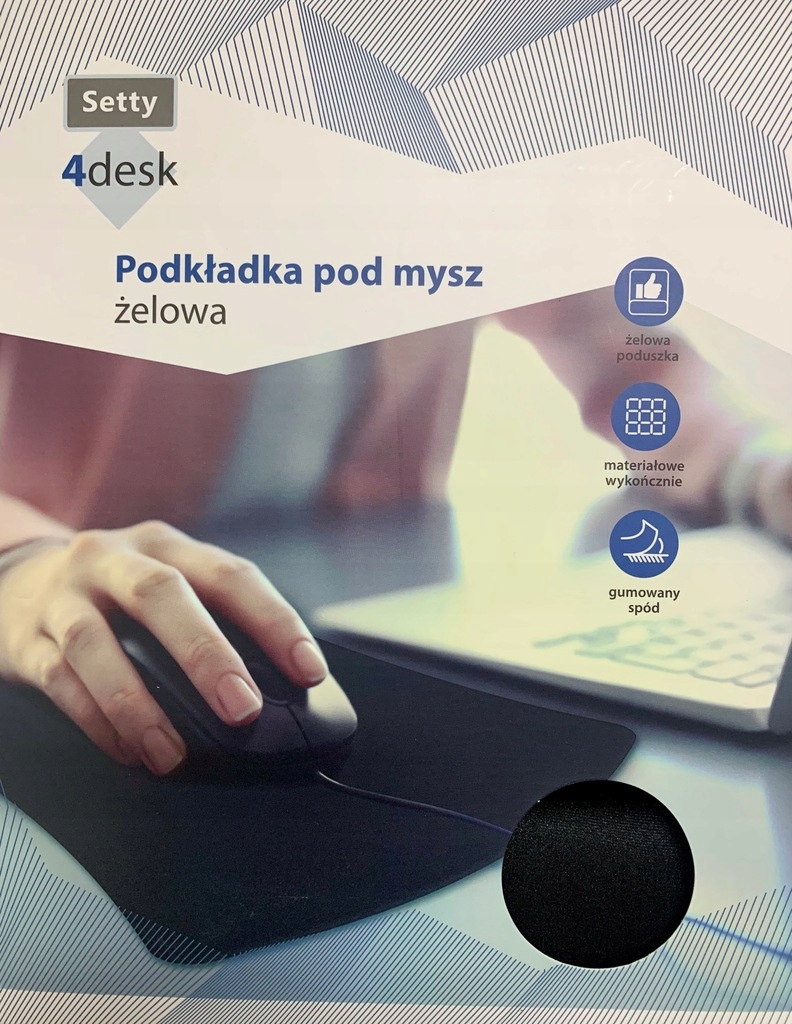 Żelowa podkładka pod mysz myszkę wsparcie nadgarstka Setty