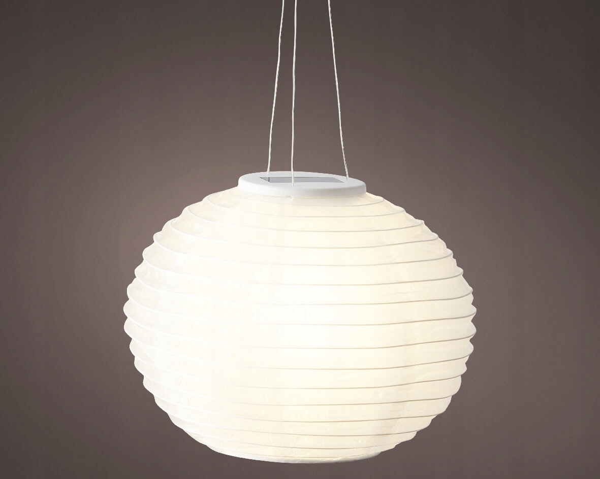 LAMPION wiszący solar 28 cm biała kula wisząca SOLARNA LED lampa ogrodowa Rodzaj lampa wisząca