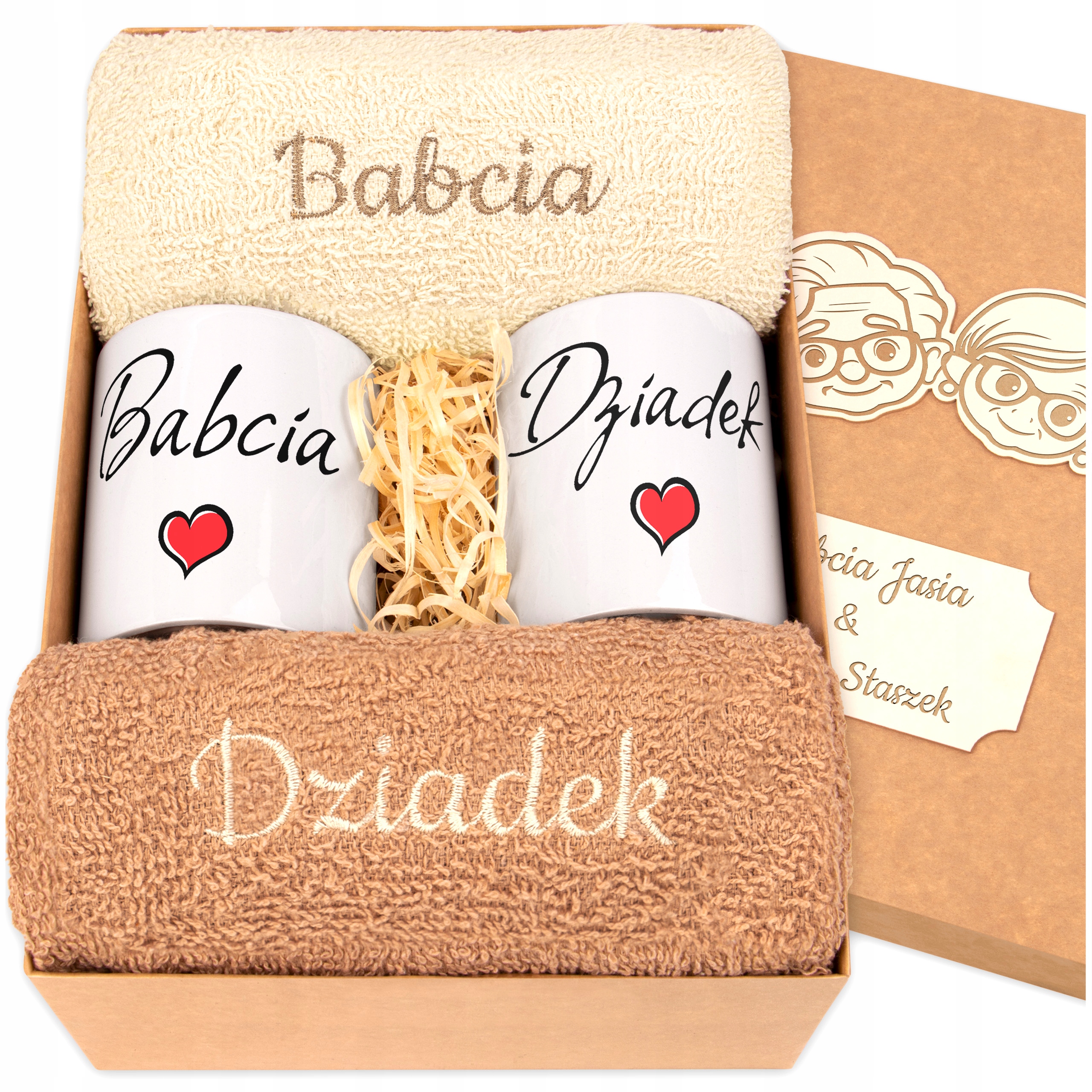 Den babičky a dědečka Dárek pro prarodiče Gravírování Ručníky Hrnky Vánoce db