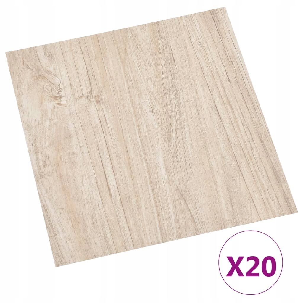 SAMOPRZYLEPNE PANELE PODŁOGOWE 20 SZT PVC 1,86M² B Producent Shumee