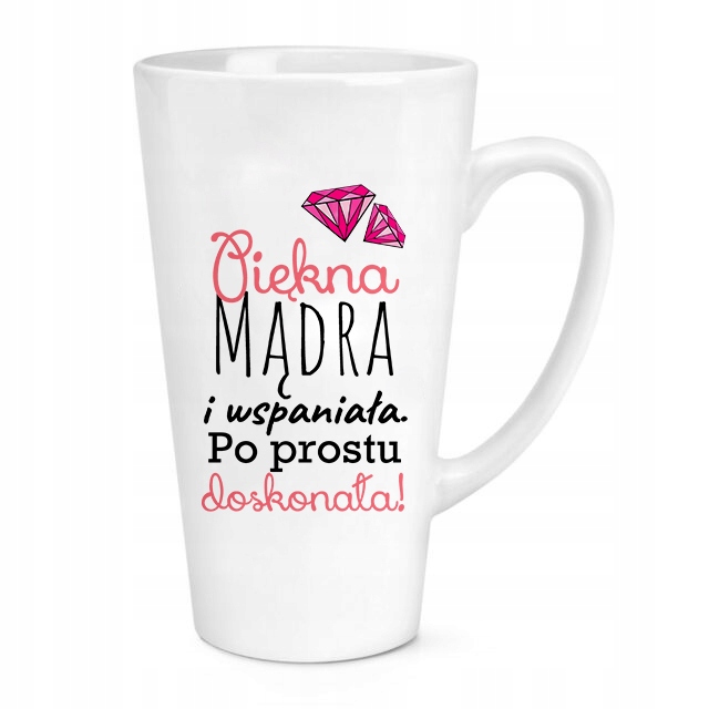 

Duży Kubek Latte 450ml Piękna Mądra 01