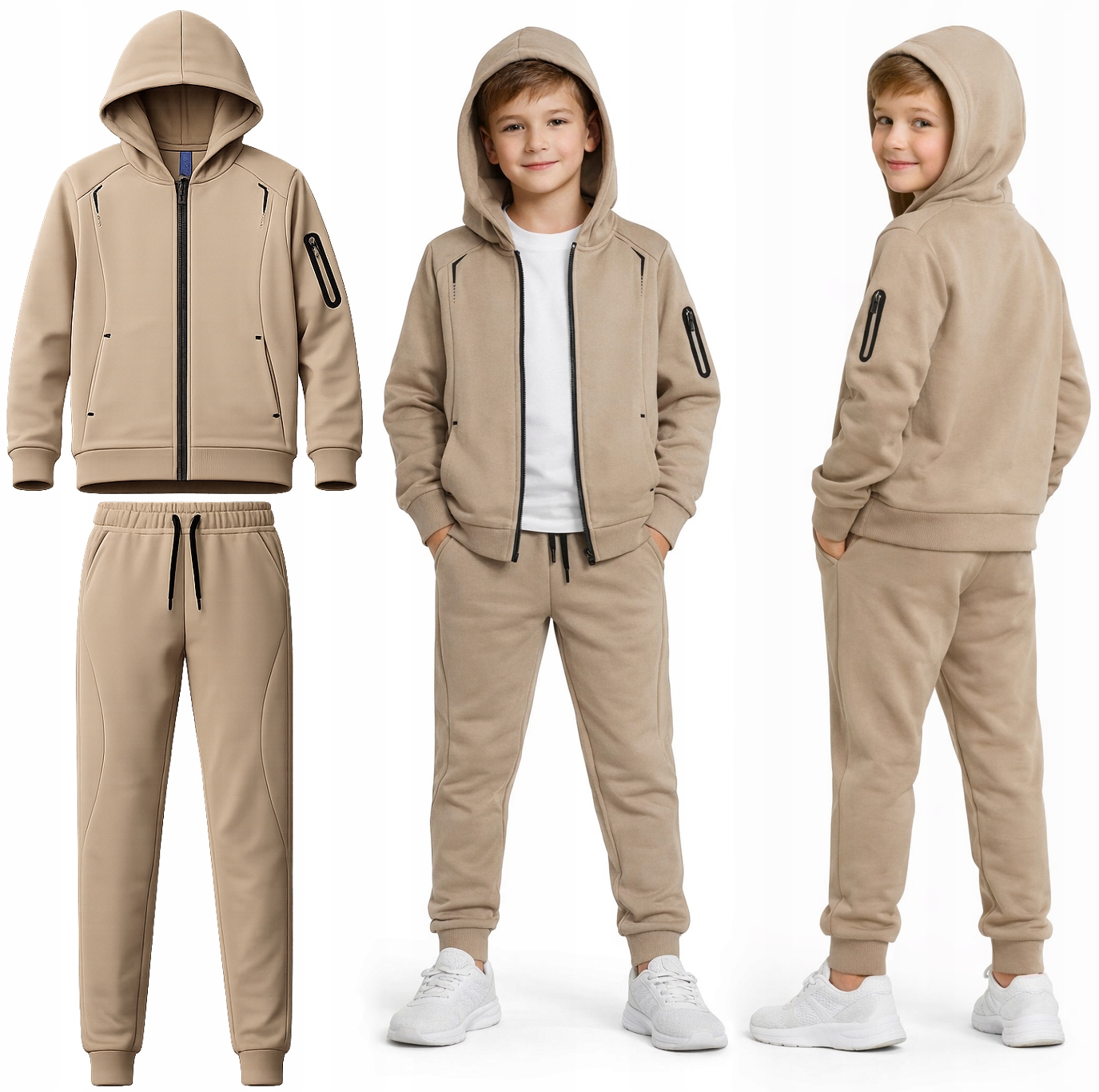 KOMPLET DRESOWY HKD-287 DRES CHŁOPIEC 3-CZĘŚCIOWY ŚCIĄGACZE