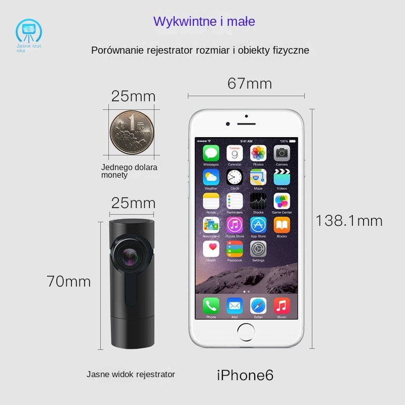 Panoramiczny Rejestrator Jazdy Bezprzewodowy Prost Waga produktu z opakowaniem jednostkowym 0.12 kg