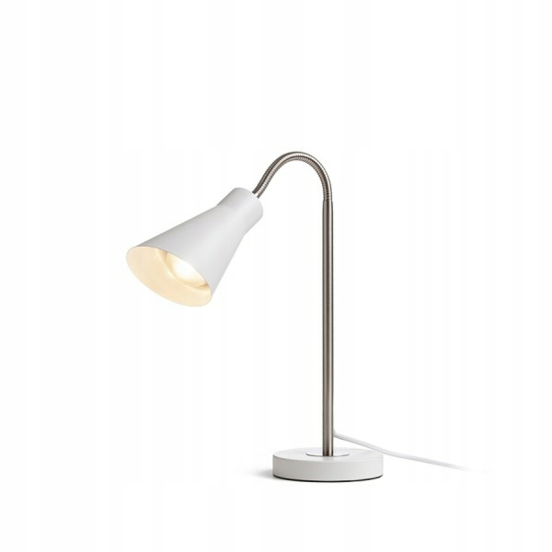 Stolová lampa Rendl Anika matná biela a matný nikel, E27, 40W, 230V