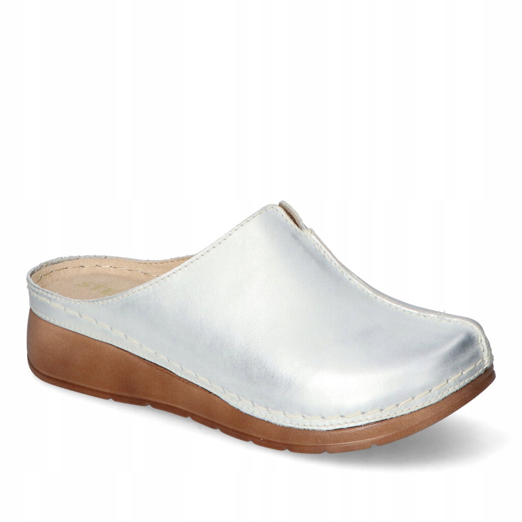 Nazouváky Stella 922 Bílé 6/Stříbrné lico 36