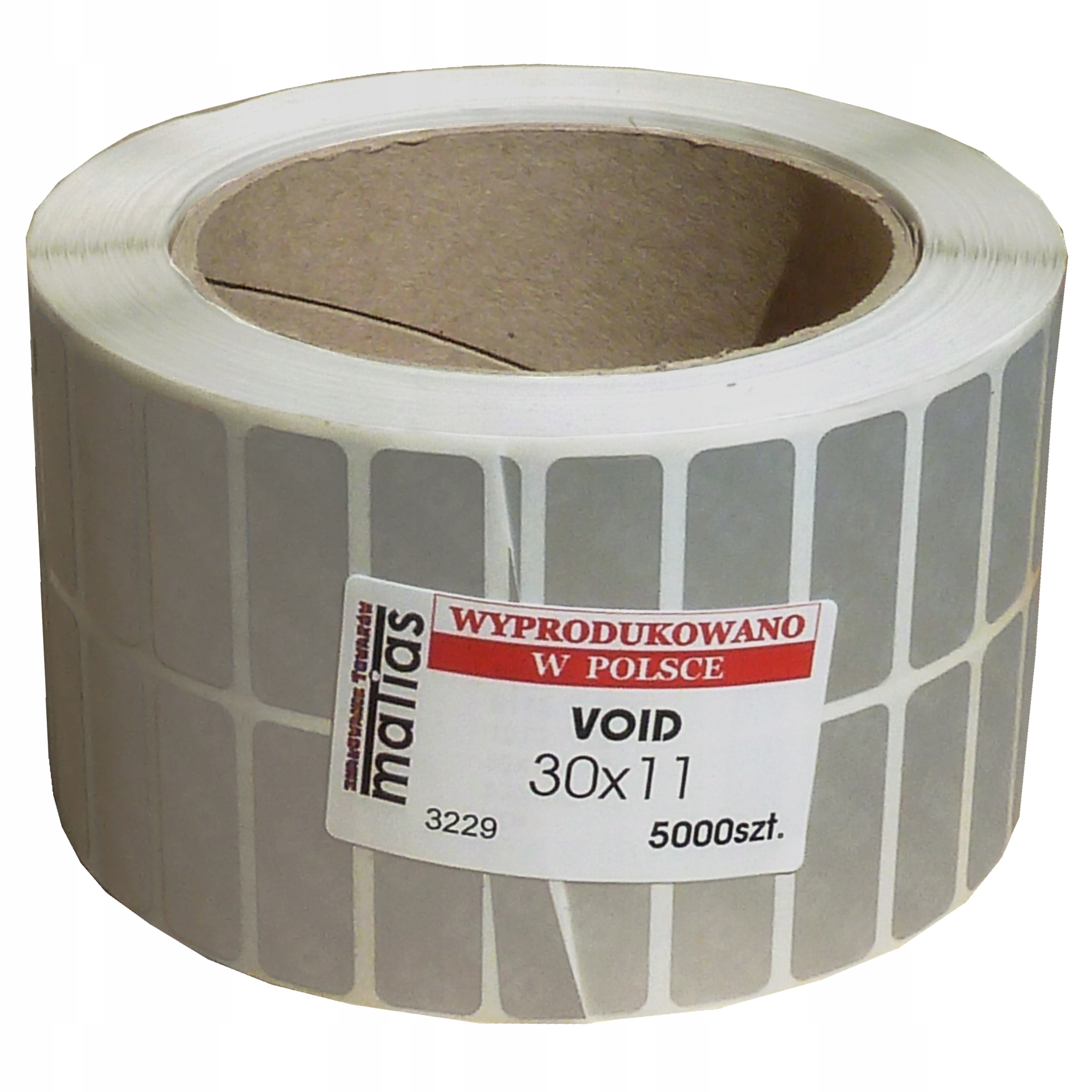 Plomby záruční Void Stříbrné Matné čisté 30x11 pro tisk plomb /5000ks