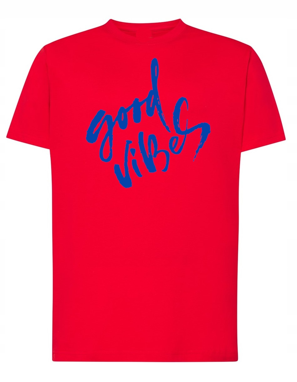

T-Shirt męski nadruk napis Good Vibes Rozm.L