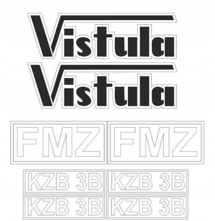 Samolepky balicí samolepky Vistula Fmz Kzb 3B