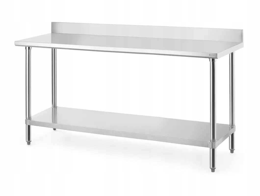 Nástěnný stůl s policí – kroucený, Hendi, Budget Line, 1800x600x(H)950 mm