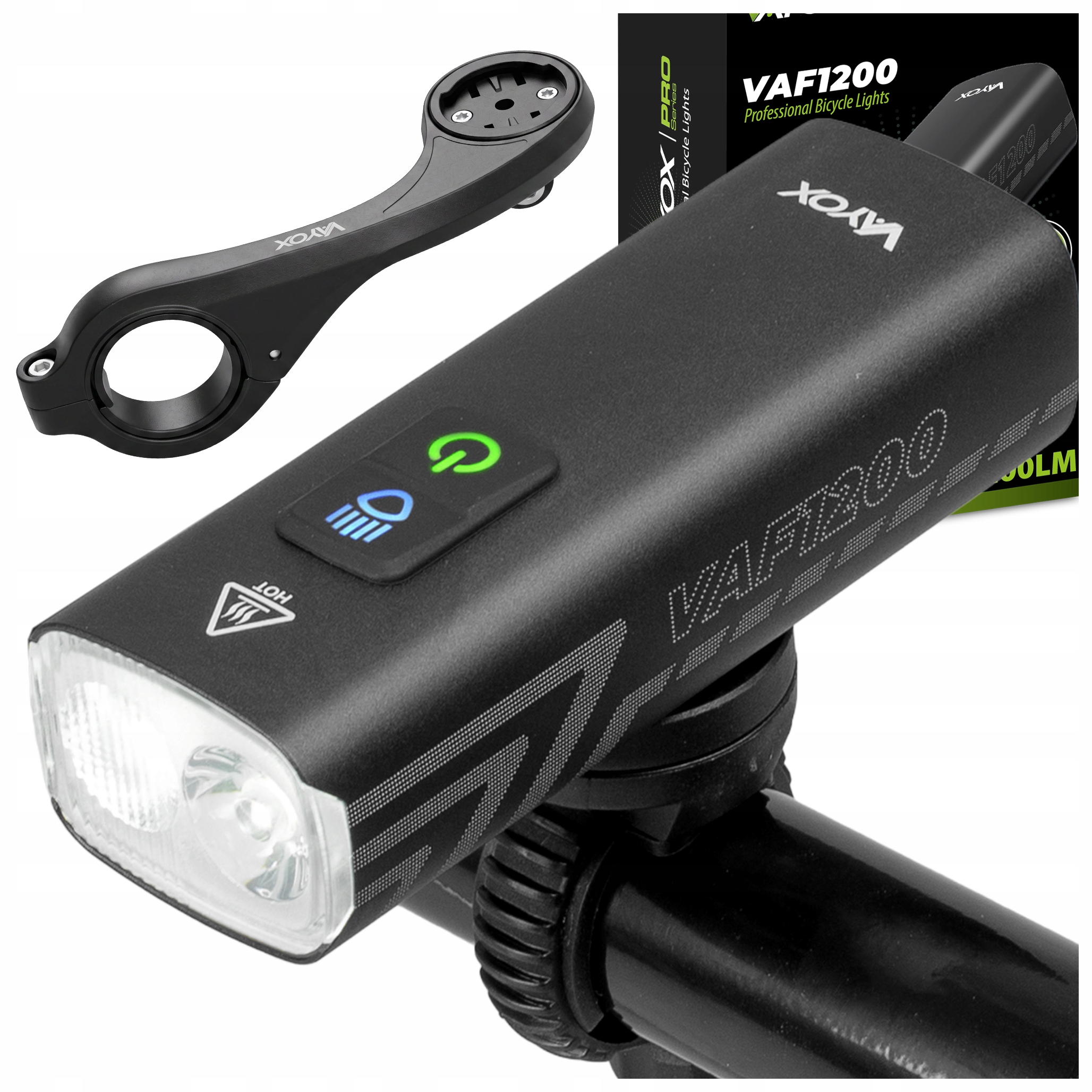 Přední Světlo Na Kolo Led Světlo Usb-c 1200lm Vayox