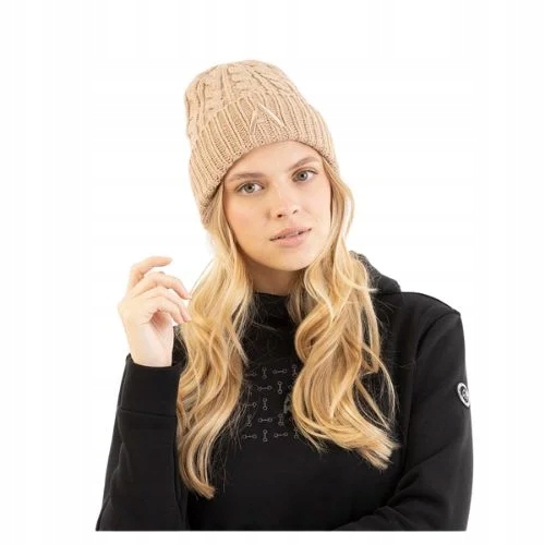 Zimní čepice Anky Beanie 25AW podšitá fleecem amfora béžová
