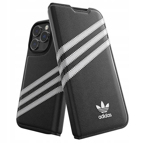 Etui Adidas Or Pu na iPhone 14 Pro w kolorze czarno-białym 50196