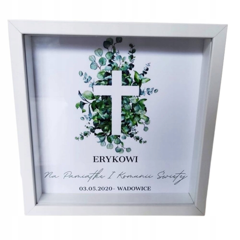 

Skarbonka ramka personalizowana, Komunia