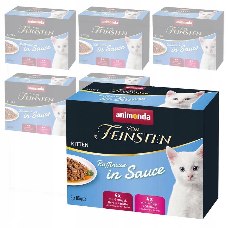Animonda Vom Feinsten Raffinesse Kitten 48x85g Mixpack Krmivo pro Koťata v Omáčce