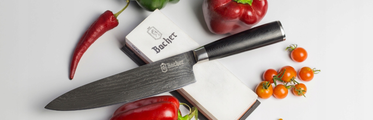 Ostrzałka kamienna do noży kamień wodny BACHER 1000/4000 osełka SET EBOOK Rodzaj ręczne