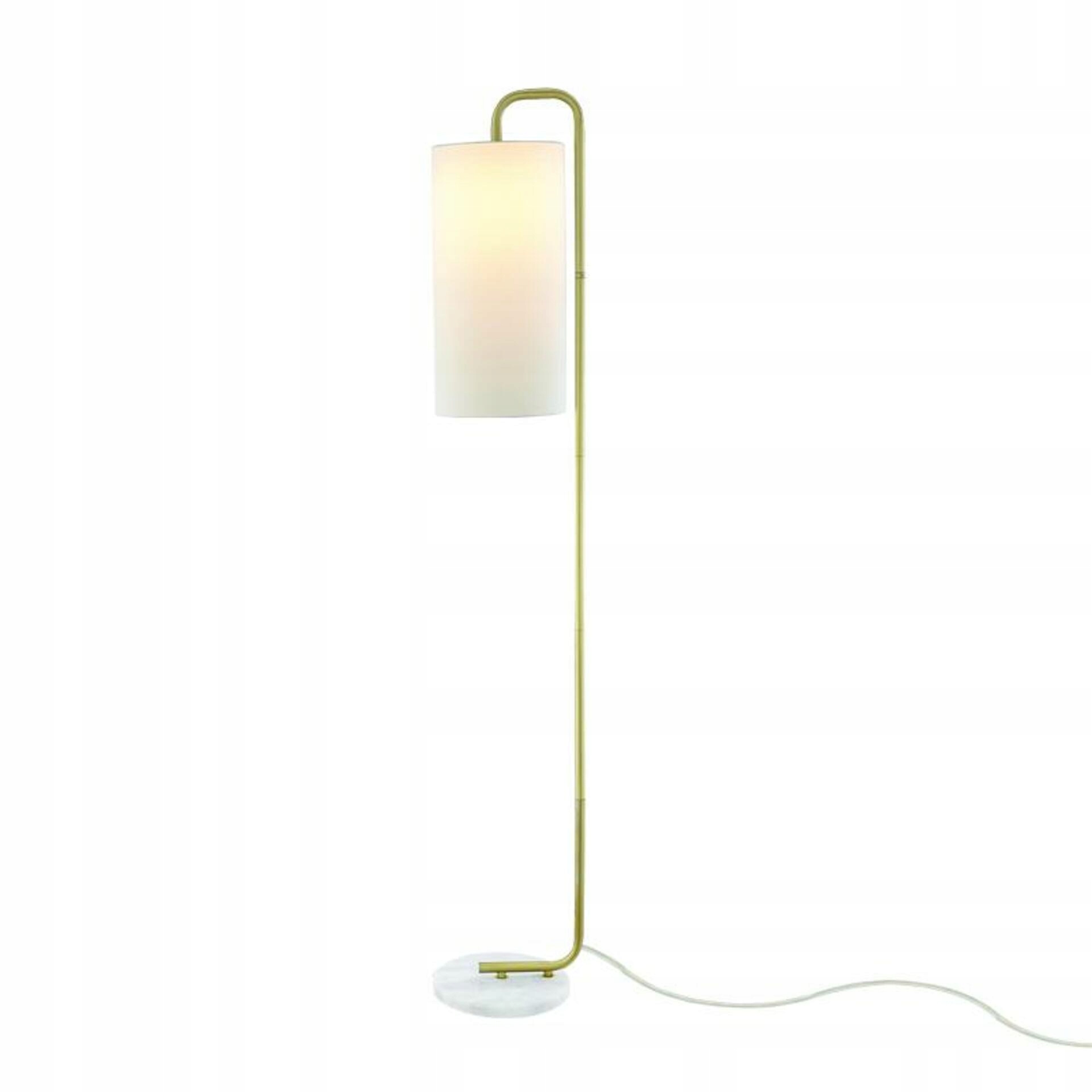 Aca Lighting stojacia lampa 1XE27 Osaka zlatá biela mramor, kov IP20 26,5X2