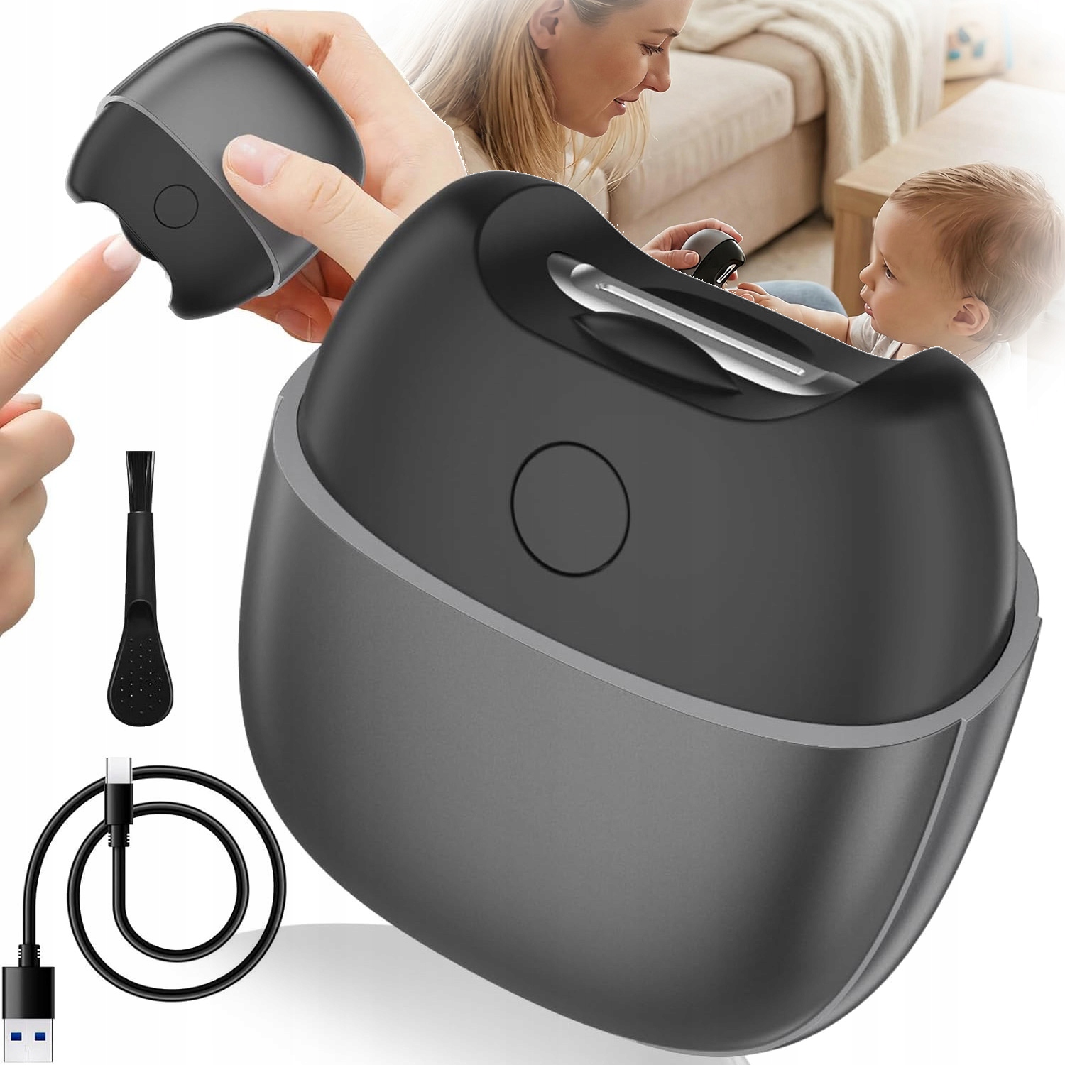 Elektrický Kleštičky Na Nehty Pro Seniory 2V1 Automatické, Tiché Usb
