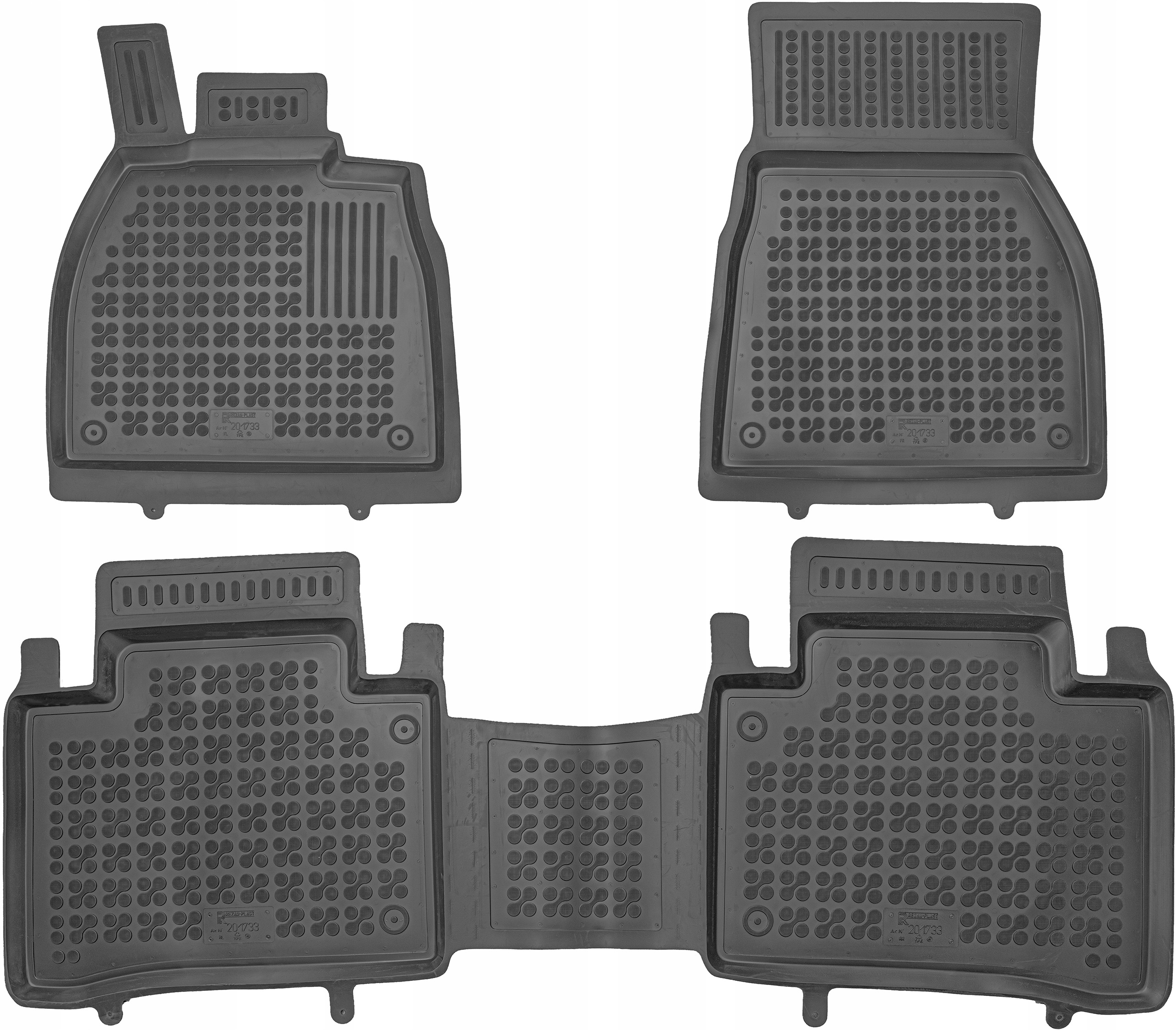 Mercedes Eqs V297 2021 Gumové rohože do auta Korytka