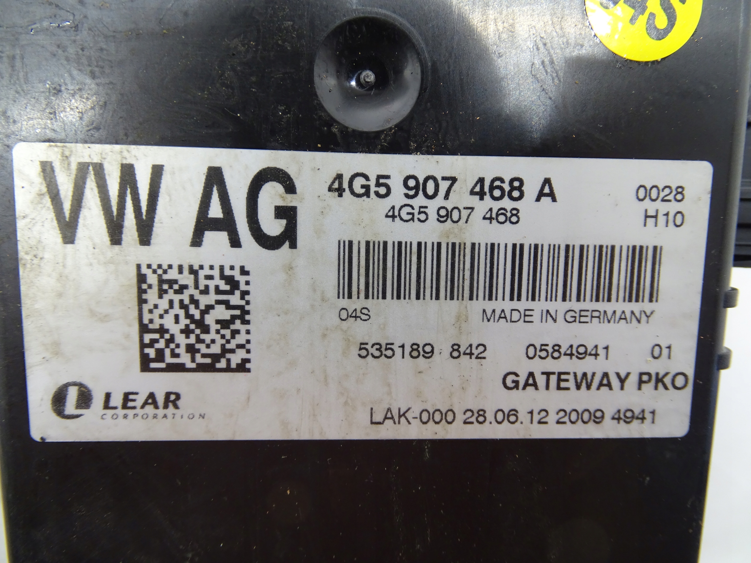 modulo Centralina GATEWAY BUS AUDI A6 C7 4G5907468A