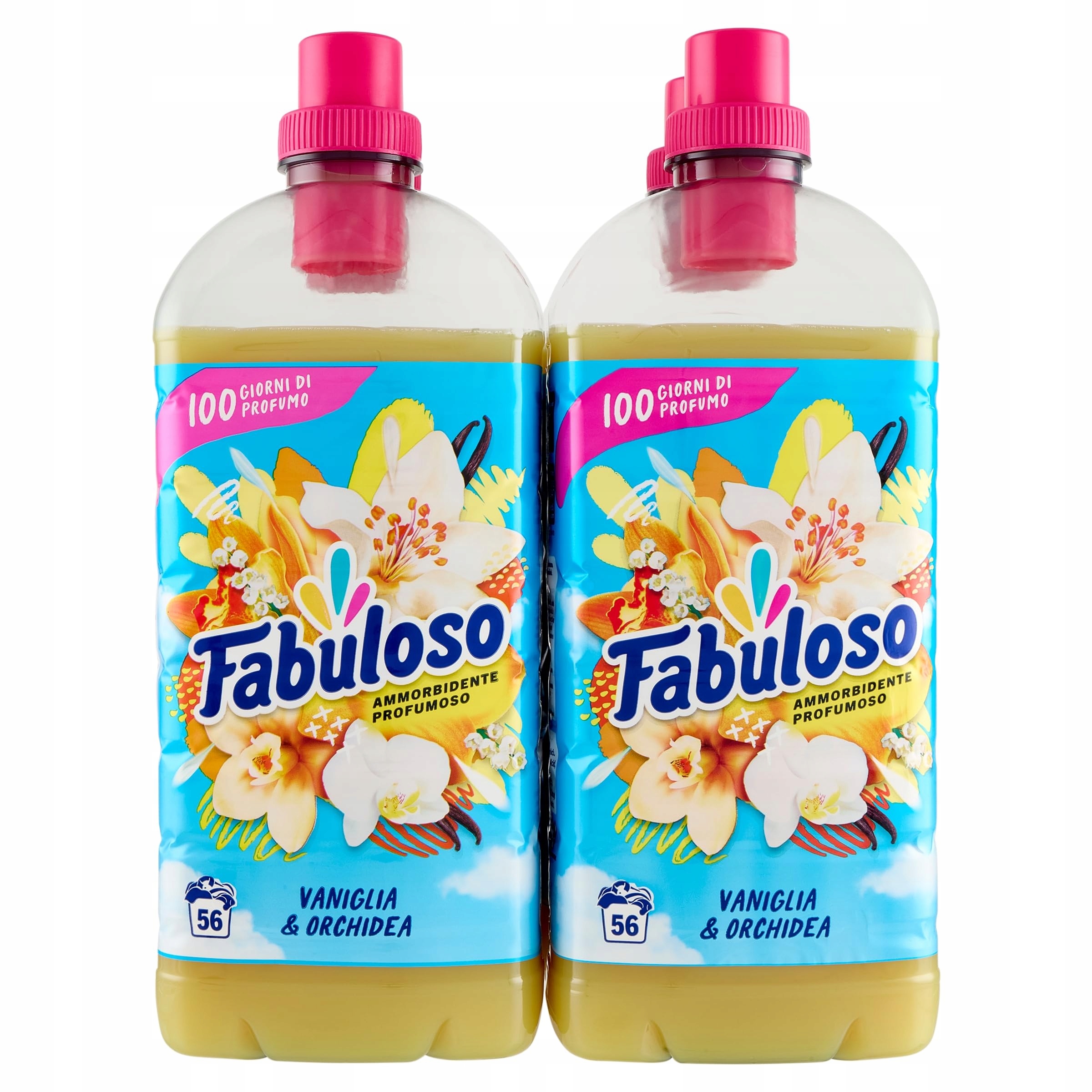 Levně Změkčovač prádla Fabuloso Vanilka a Orchidej 54 praní 1,250 ml 2ks CH8