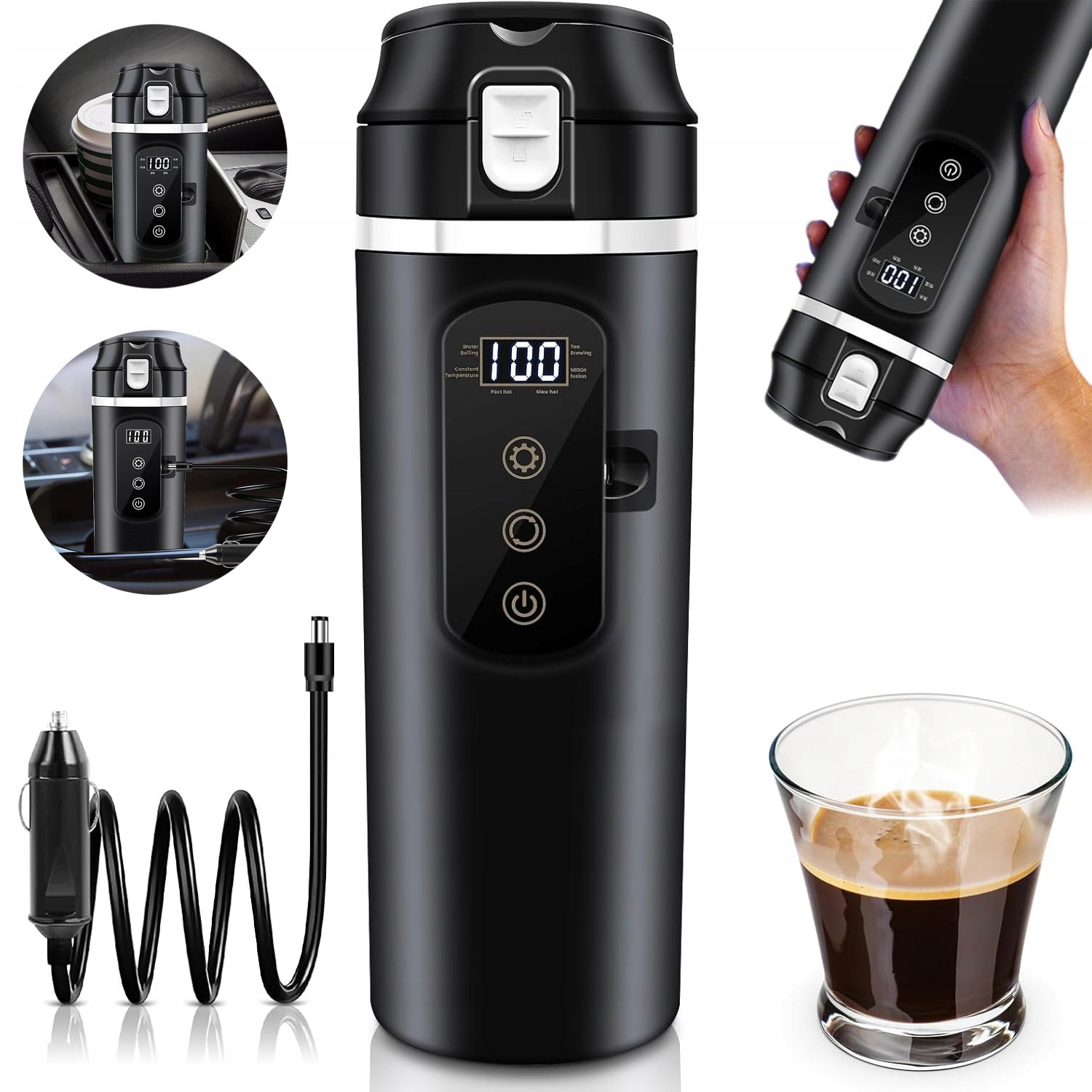 Termoska Termohrnek S LCD Displejem Pro Horké Nápoje Do 100 °C 500 ML