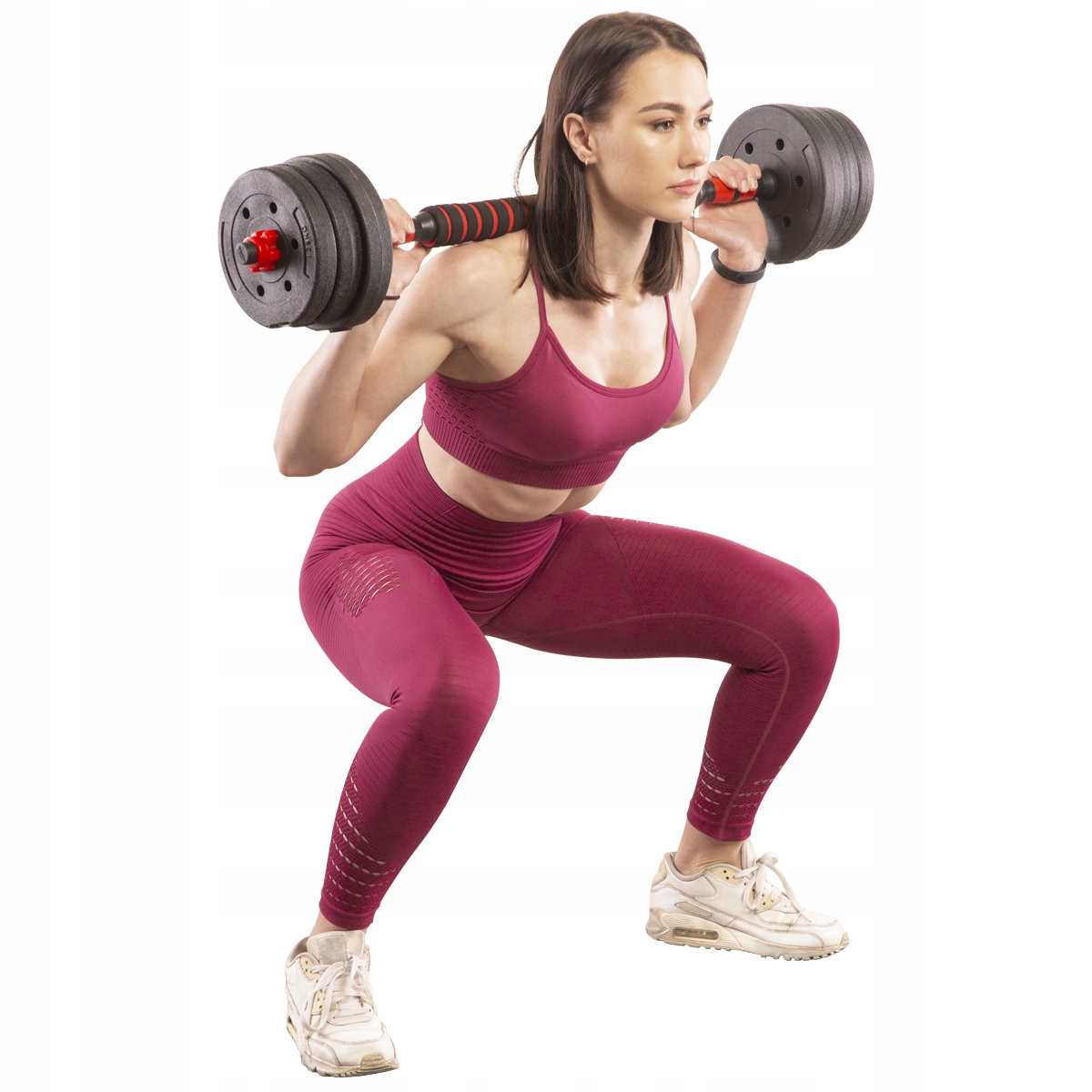 ZESTAW SZTANGA SZTANGIELKI HANTELKI KOMPOZYT 15KG Zakres regulacji wagi 1-7.5 kg