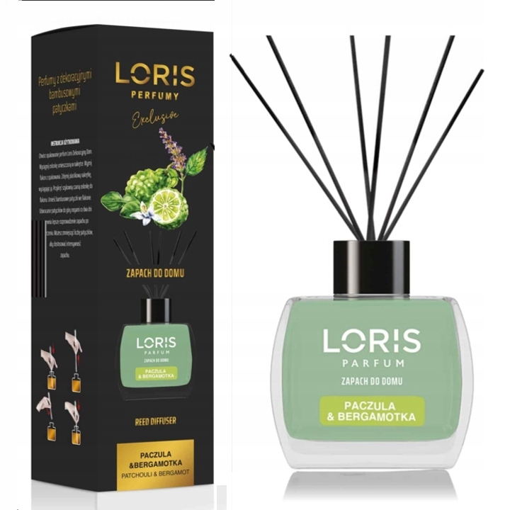 LORIS Paczula Bergamotka zapach dom patyczki 120ml