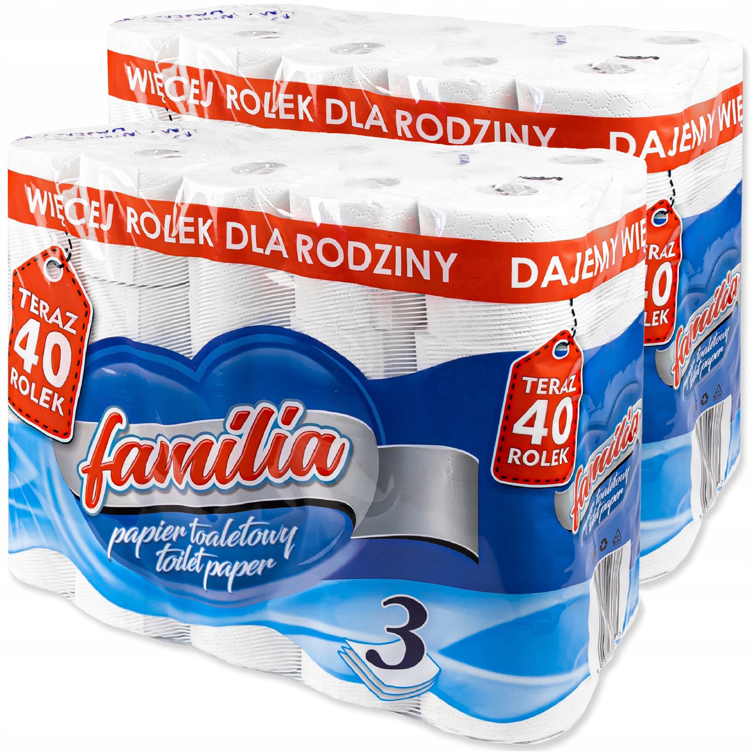 

Papier Toaletowy Familia biały 3 warstwy 80 Rolek