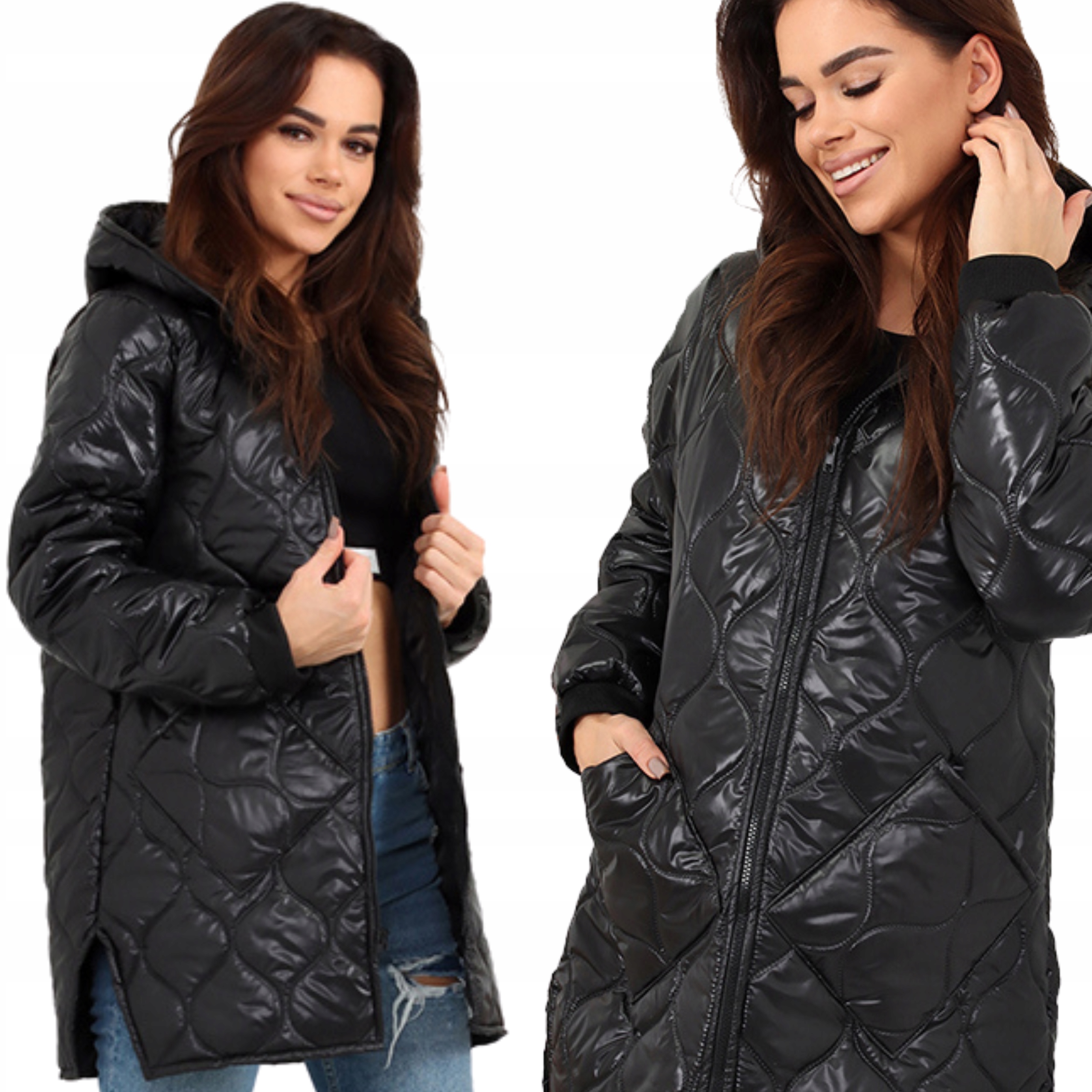 

Kurtka Damska Pikowana Płaszcz Parka Czar 60 10XL