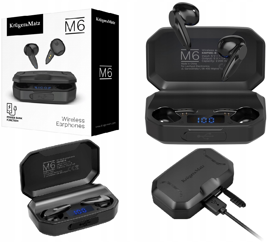 

Bezprzewodowe Słuchawki 2W1 Power Bank