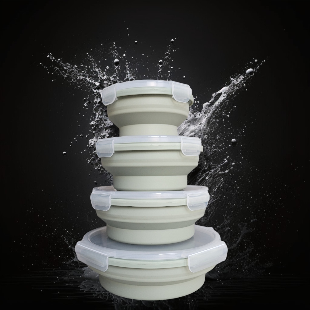 Zestaw pojemników na żywność Pojemnik silikonowy Lunch Box 4 różne