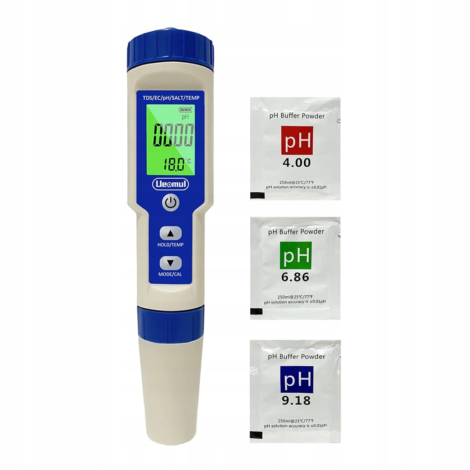 Levně Digitální pH metr 5 v 1 Tds Ec Obsah soli Teplota Tester pH