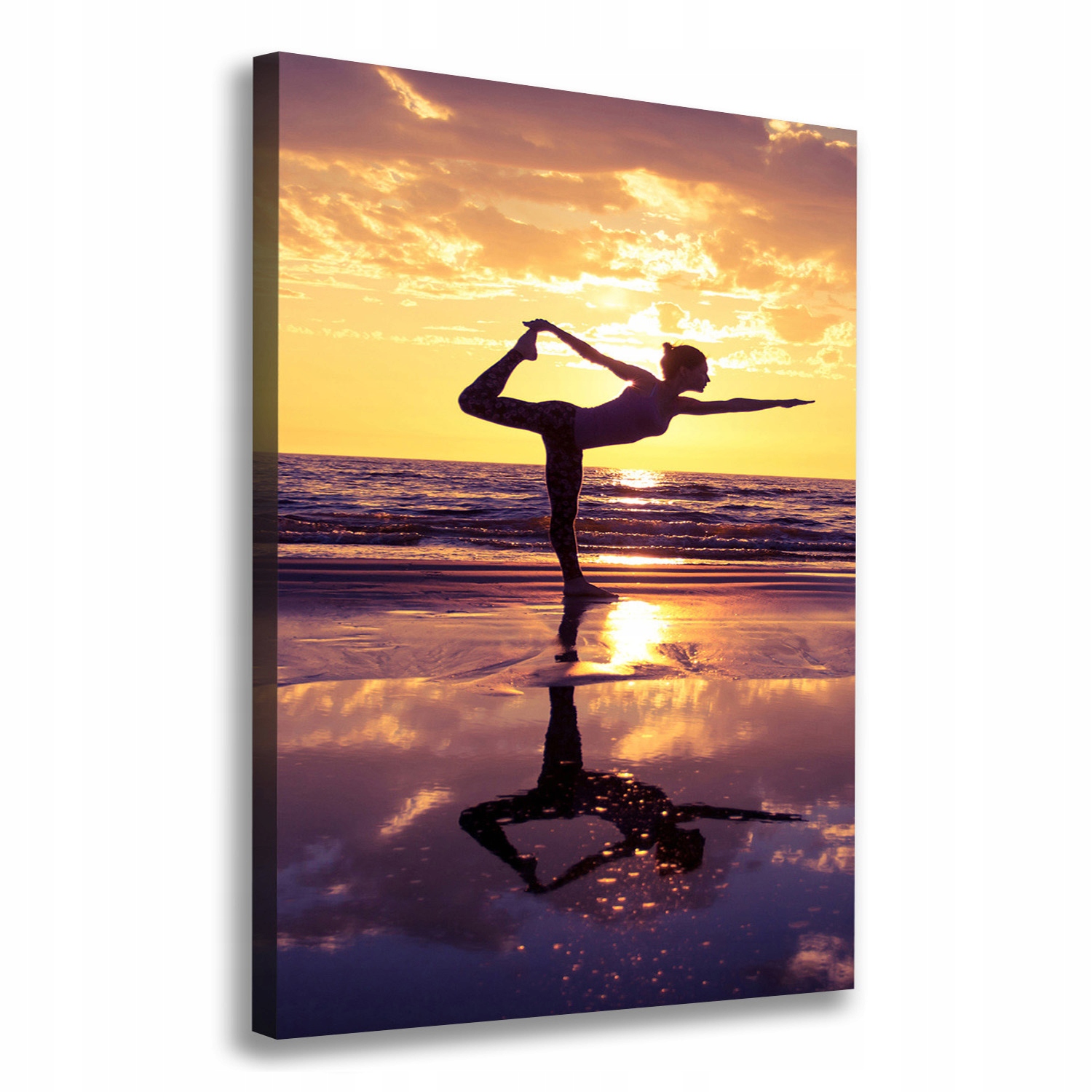 

Foto obraz na płótnie Joga na plaży 70x100 cm