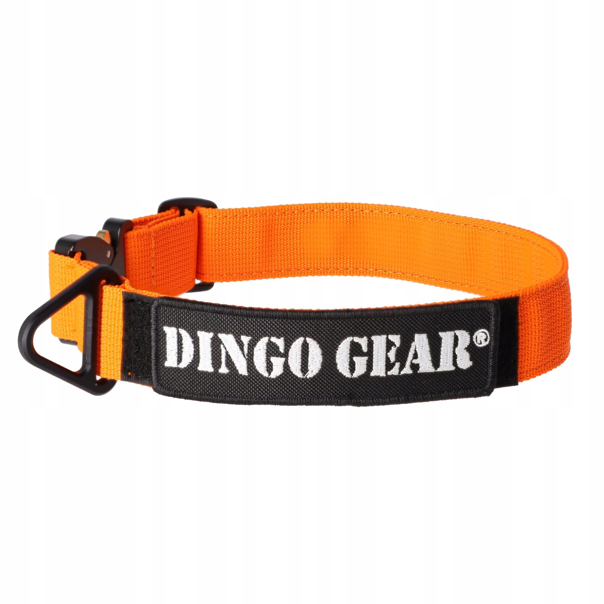 Levně Dingo Gear Obojek Cobra z pásku bez rukojeti 38 48 cm oranžový